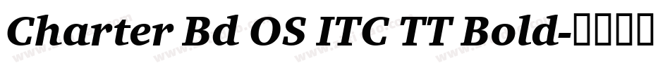 Charter Bd OS ITC TT Bold字体转换